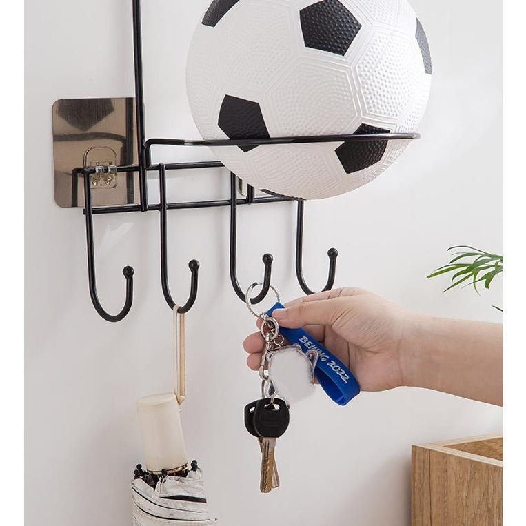 ボール収納 壁掛け収納 玄関収納 バスケットボール サッカーボール ボールスタンド 3段 バレーボール ホルダー ディスプレイ 収納 ラック 多用途 | ブランド登録なし | 06