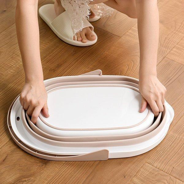 折りたたみ 洗い桶 たらい 大容量 畳んでコンパクト収納 ソフトバケツ コンパクトバケツ シリコン つけ置き 掃除 たらい ウォッシュタブ 掃除用具 | ブランド登録なし | 02