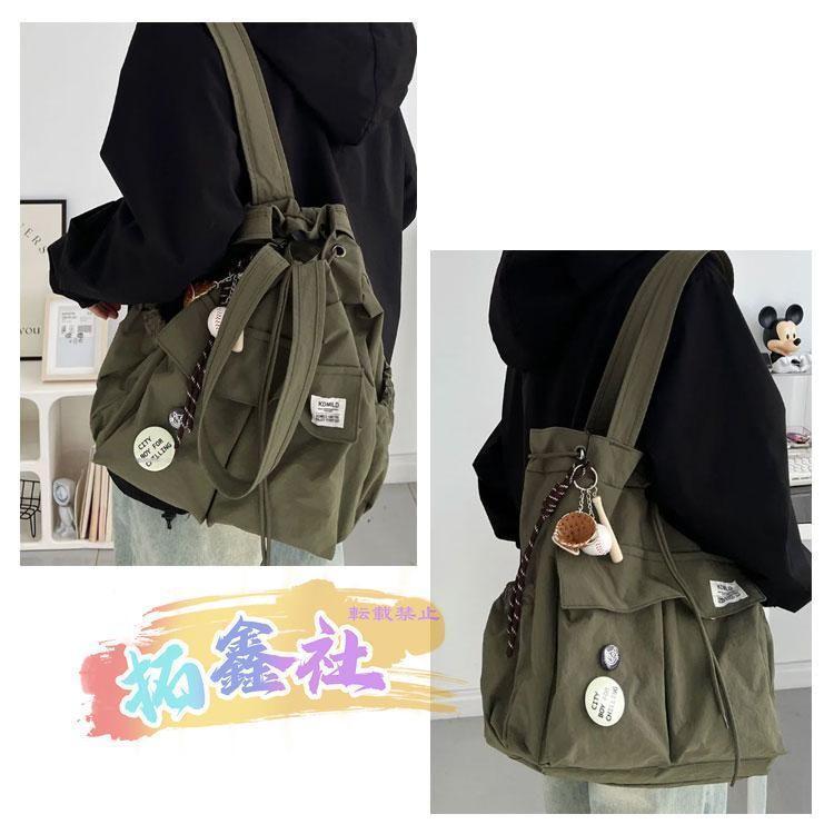 2way リュック ショルダー 2wayバッグ レディース ショルダーバッグ ナイロン 巾着バッグ トート 肩掛け 肩掛けバッグ 通学バッグ ポケット | ブランド登録なし | 19