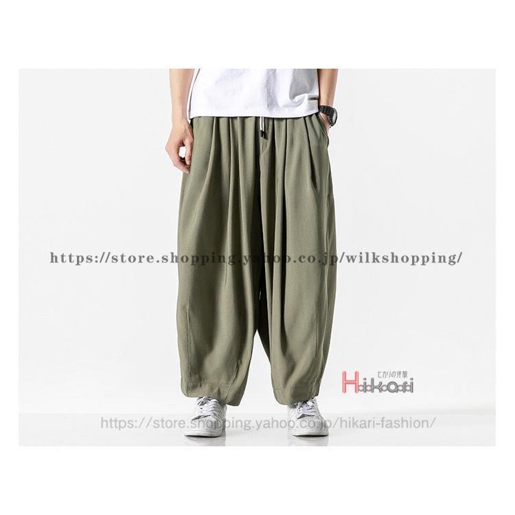 サルエルパンツ メンズ ワイドパンツ エスニック バルーンパンツ 太め ビッグシルエット ストリート系 ダンス レディース 父の日 | ブランド登録なし | 15