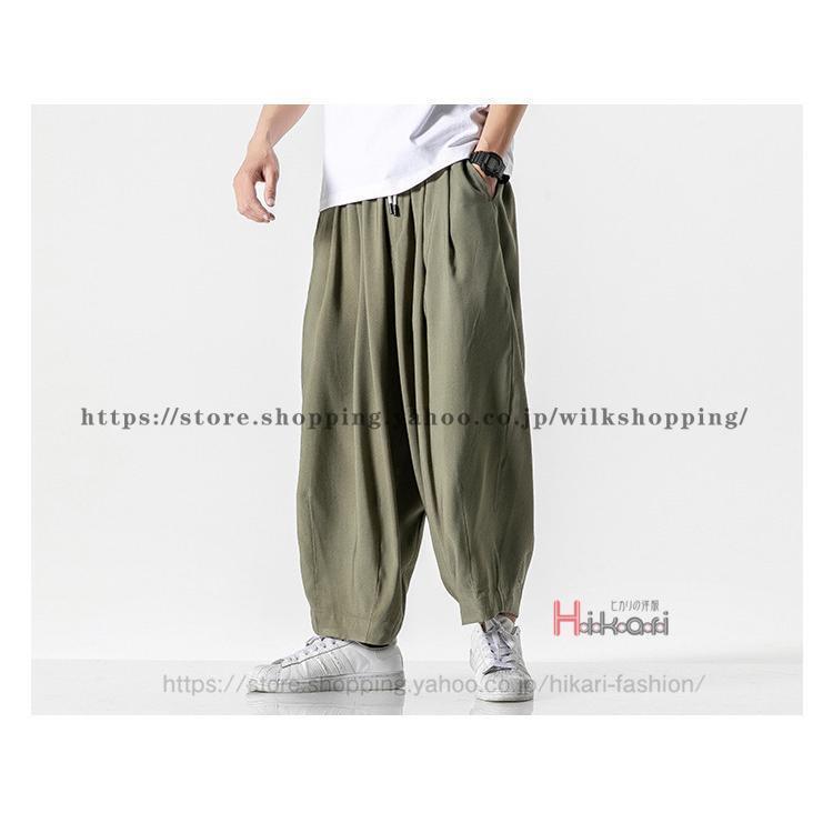 サルエルパンツ メンズ ワイドパンツ エスニック バルーンパンツ 太め ビッグシルエット ストリート系 ダンス レディース 父の日 | ブランド登録なし | 19