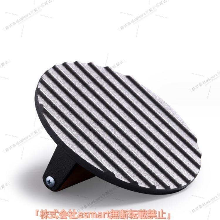 肉プレス 丸型ミートプレス 鋳鉄ベーコンプレス キッチン用品 溝のデザイン 鋳物ミートプレス 鉄板 肉押さえ ミートプレッサー | ブランド登録なし | 02