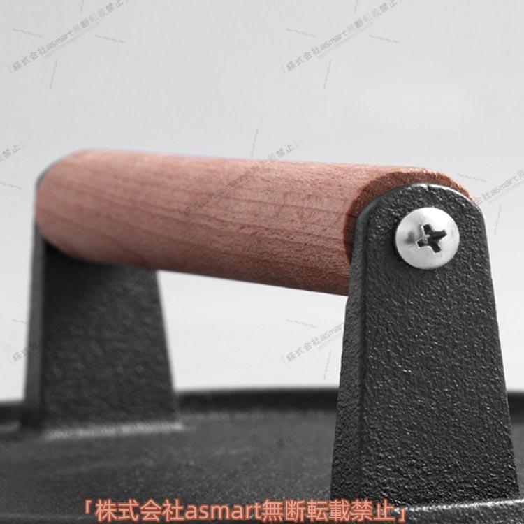 肉プレス 丸型ミートプレス 鋳鉄ベーコンプレス キッチン用品 溝のデザイン 鋳物ミートプレス 鉄板 肉押さえ ミートプレッサー | ブランド登録なし | 03