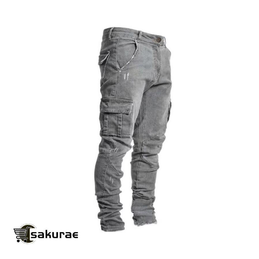 スキニーデニム カーゴパンツ S-5XL ストレッチ ジョガーパンツ ボ ジーンズ ジーパン 大きいサイズ 長ズボン S-5XL 作業ズボン 作 | ブランド登録なし | 10