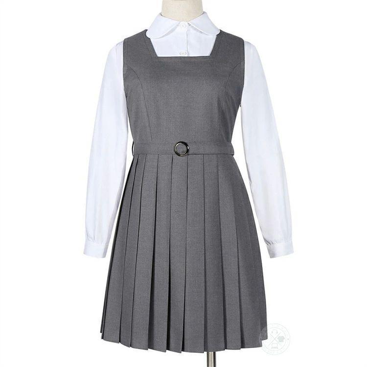 ジャンパースカート 制服風 JKプリーツ 膝丈 2点セット ピークル ベルト付きで学生服風に整う フォーマルにも普段にも | ブランド登録なし | 11