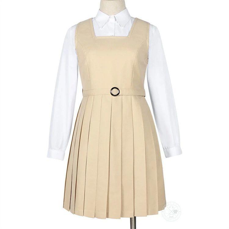 ジャンパースカート 制服風 JKプリーツ 膝丈 2点セット ピークル ベルト付きで学生服風に整う フォーマルにも普段にも | ブランド登録なし | 09