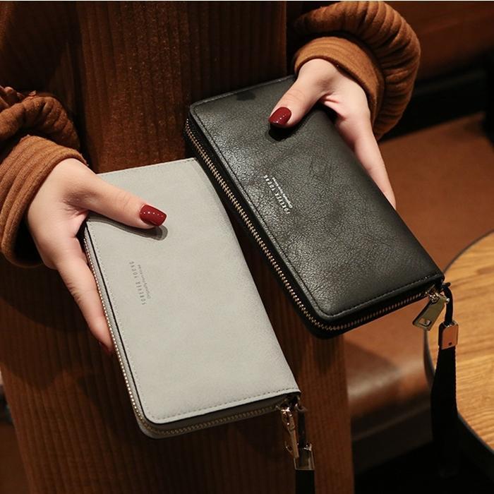 財布 長財布レディース 小銭入れあり レザー 機能的 お財布 女性用 ファスナー 大容量 レザー ロングウォレット カード収納 代引不可 | ブランド登録なし | 05