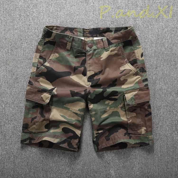 カーゴパンツ カーゴ ショーツ 迷彩パンツ ハーフパンツ メンズ ひざ上 アウトドア ミリタリー カーゴショーツ 軍パン 大きいサイズ 迷彩 | ブランド登録なし | 01