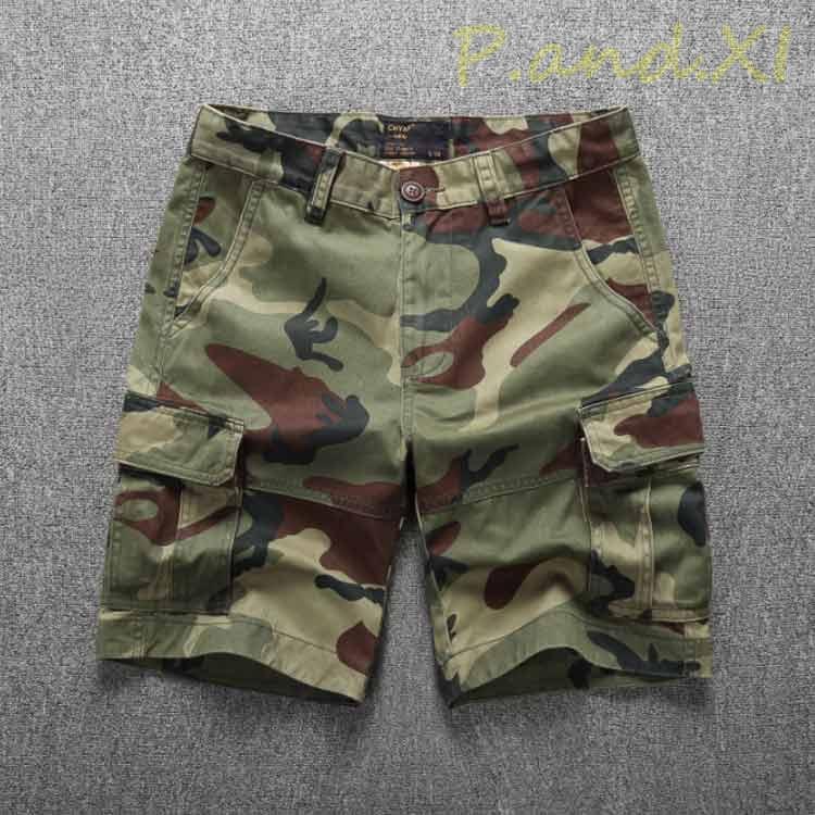 カーゴパンツ カーゴ ショーツ 迷彩パンツ ハーフパンツ メンズ ひざ上 アウトドア ミリタリー カーゴショーツ 軍パン 大きいサイズ 迷彩 | ブランド登録なし | 02
