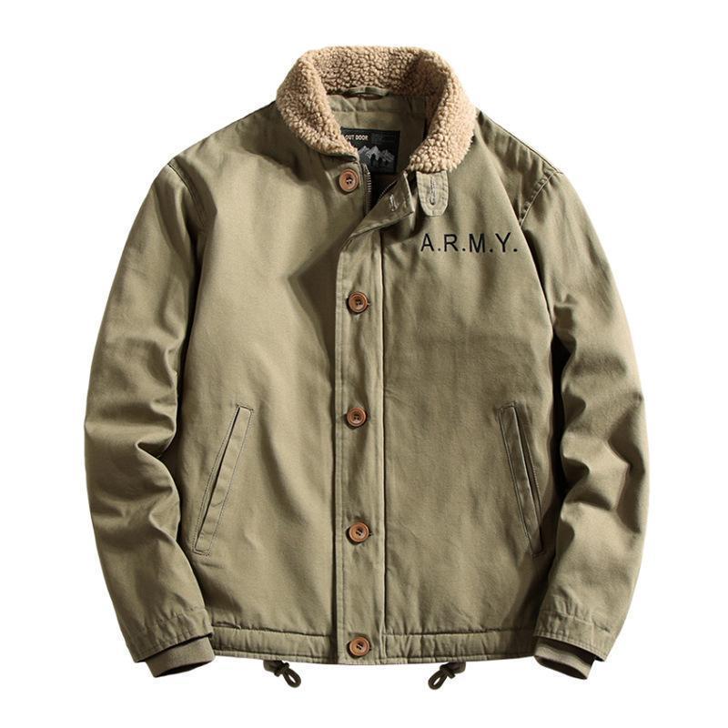 ミリタリージャケット メンズ N-1 デッキジャケット ボアジャケット 裏起毛 ブルゾン ジャケット 冬服 冬物 あったか | ブランド登録なし | 04