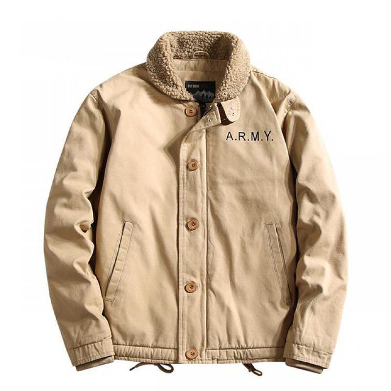 ミリタリージャケット メンズ N-1 デッキジャケット ボアジャケット 裏起毛 ブルゾン ジャケット 冬服 冬物 あったか | ブランド登録なし | 05