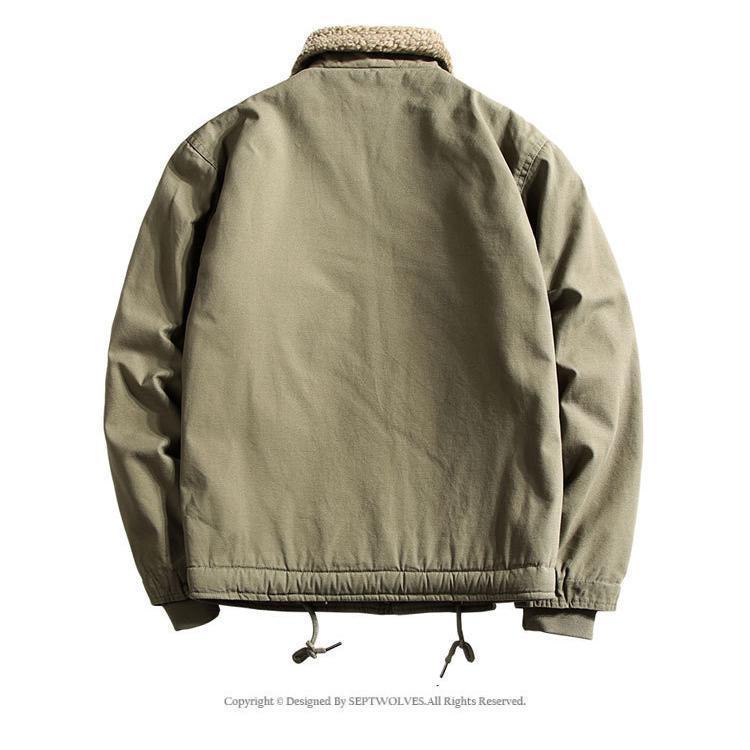 ミリタリージャケット メンズ N-1 デッキジャケット ボアジャケット 裏起毛 ブルゾン ジャケット 冬服 冬物 あったか | ブランド登録なし | 06