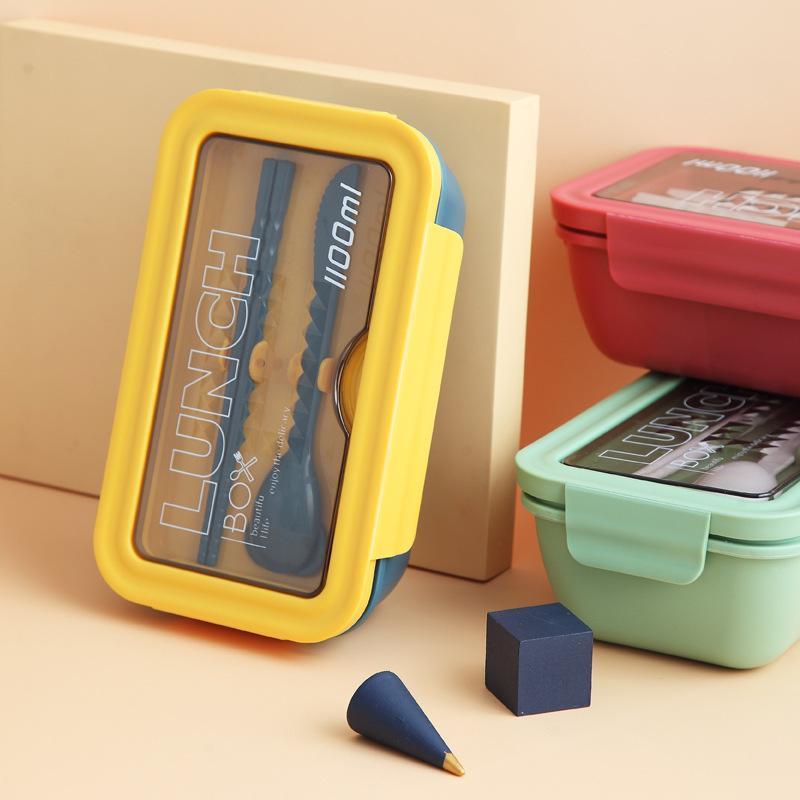 弁当箱 ランチボックス おしゃれ お弁当箱 学校学生 会社出勤 食事用 遠足 ピクニック 便利 1段 2コマ 仕切り シンプル 新生活 贈答品 ギフト | ブランド登録なし | 01
