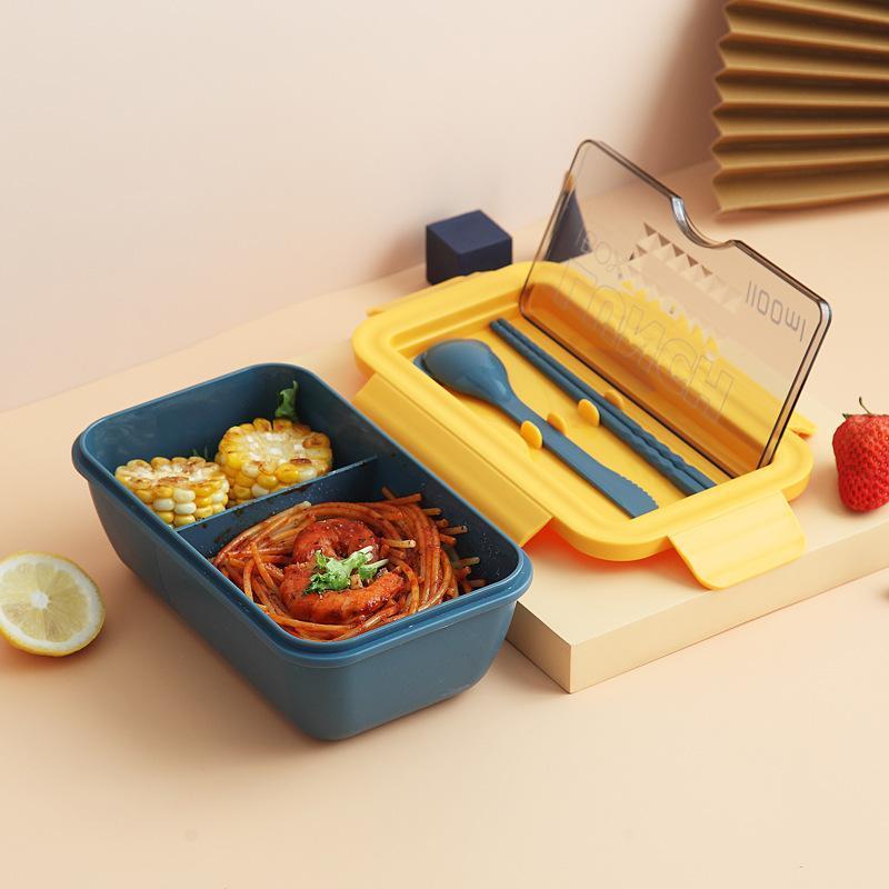弁当箱 ランチボックス おしゃれ お弁当箱 学校学生 会社出勤 食事用 遠足 ピクニック 便利 1段 2コマ 仕切り シンプル 新生活 贈答品 ギフト | ブランド登録なし | 02