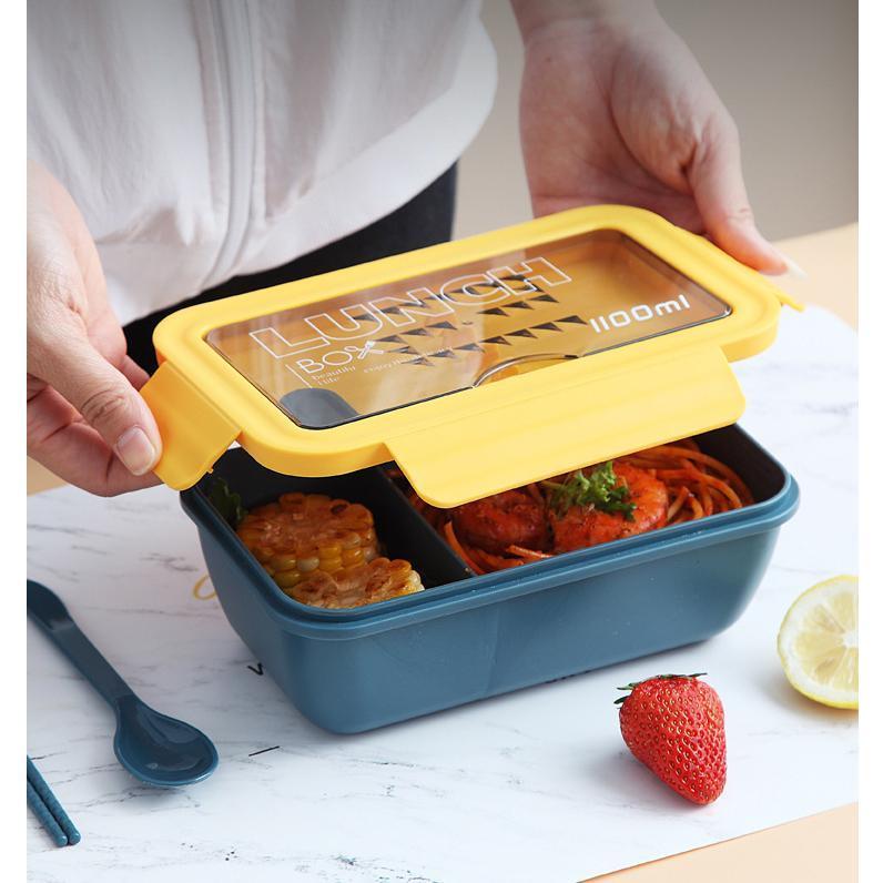 弁当箱 ランチボックス おしゃれ お弁当箱 学校学生 会社出勤 食事用 遠足 ピクニック 便利 1段 2コマ 仕切り シンプル 新生活 贈答品 ギフト | ブランド登録なし | 05