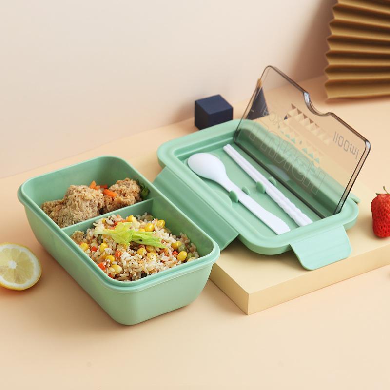 弁当箱 ランチボックス おしゃれ お弁当箱 学校学生 会社出勤 食事用 遠足 ピクニック 便利 1段 2コマ 仕切り シンプル 新生活 贈答品 ギフト | ブランド登録なし | 07