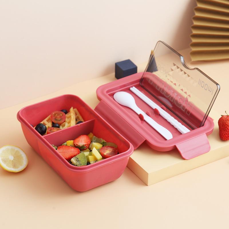 弁当箱 ランチボックス おしゃれ お弁当箱 学校学生 会社出勤 食事用 遠足 ピクニック 便利 1段 2コマ 仕切り シンプル 新生活 贈答品 ギフト | ブランド登録なし | 08