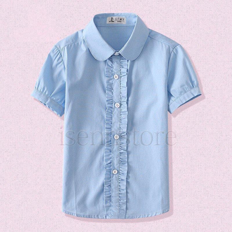 キッズフォーマル 女の子 半袖 フリルブラウス ワイシャツ 夏 可愛い 子ども スクールシャツ 女児 半袖 学生服 カッターシャツ 小学生 幼稚園 | ブランド登録なし | 07