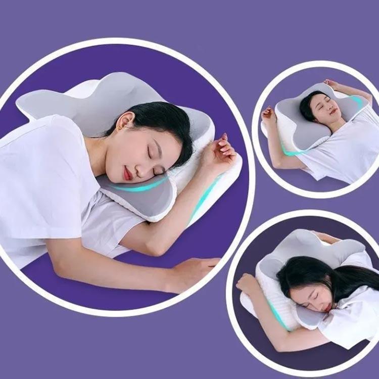 枕 首が痛くならない 睡眠枕 まくら 低反発枕 凹型設計 ストレートネック いびき対策 眠れる 頚椎サポート 体圧分散 安眠枕 うつぶせ寝 横向き 仰 | ブランド登録なし | 01