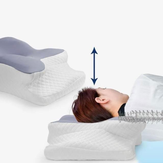 枕 首が痛くならない 睡眠枕 まくら 低反発枕 凹型設計 ストレートネック いびき対策 眠れる 頚椎サポート 体圧分散 安眠枕 うつぶせ寝 横向き 仰 | ブランド登録なし | 03