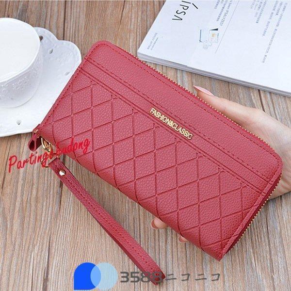 長財布 レディース 大容量 使いやすい コインスルー 合皮レザー 小銭入れ ダブルファスナー 財布 スマホ入れ おしゃれ カード入れ プレゼント | ブランド登録なし | 12