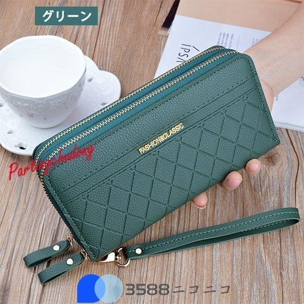 長財布 レディース 大容量 使いやすい コインスルー 合皮レザー 小銭入れ ダブルファスナー 財布 スマホ入れ おしゃれ カード入れ プレゼント | ブランド登録なし | 03