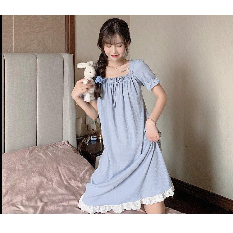 ネグリジェ 春夏 半袖 ワンピース 綿 ロング丈 ネグリジェ パジャマ レディース 部屋着 オシャレ ゆったり | ブランド登録なし | 09