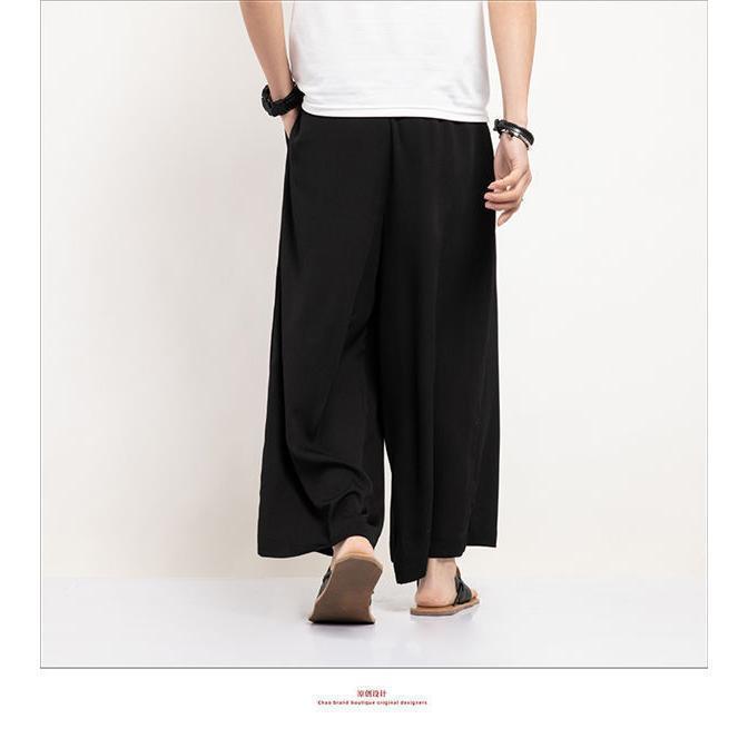 ワイドパンツ メンズ パンツ ガウチョ 夏ズボン カジュアルパンツ 涼しいズボン ガウチョパンツ 太め ゆったり 春夏 | ブランド登録なし | 19