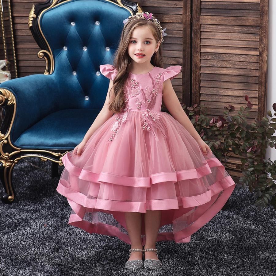 子供ドレス ピアノ発表会 結婚式 キッズ フォーマルドレス 子どもドレス ジュニアドレス 5色 110 120 130 140 150 160 | ブランド登録なし