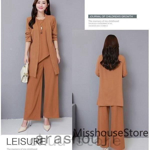 レディースセットアップセレモニースーツ卒業式服母卒園式服装ママ入学式パンツスーツスーツジャケット3点セット通勤OL40代大きいサイズ春と秋 | ブランド登録なし | 13