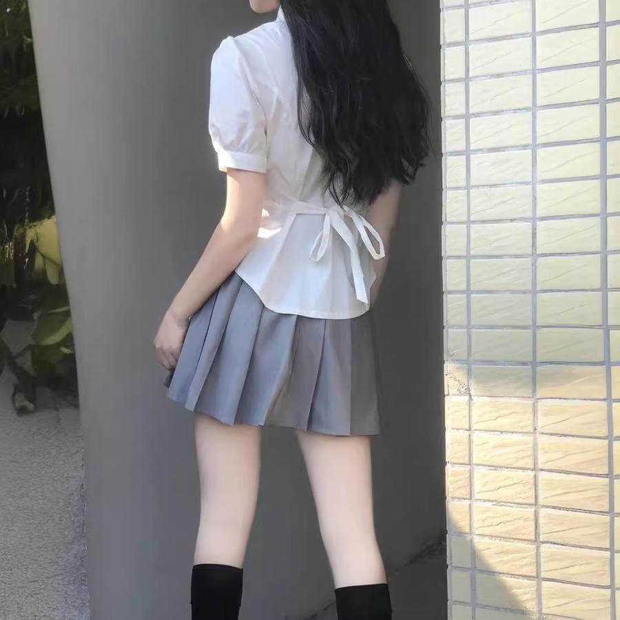 ブラウス シャツ 学生服 コスプレ 女子高生 スクールシャツ 半袖 ス レディース JK 制服 シャツ 角襟 高校生 学校制服 セーラー服 仮装 | ブランド登録なし | 08