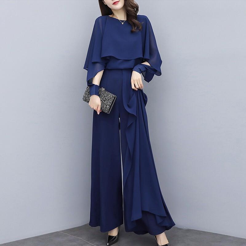 パンツスーツ パンツドレス レディース セレモニースーツ 春夏秋 ママスーツ 入学式 卒業式 結婚式 七五三 ワイドパンツ 体型カバー 大きいサイズ | ブランド登録なし | 04