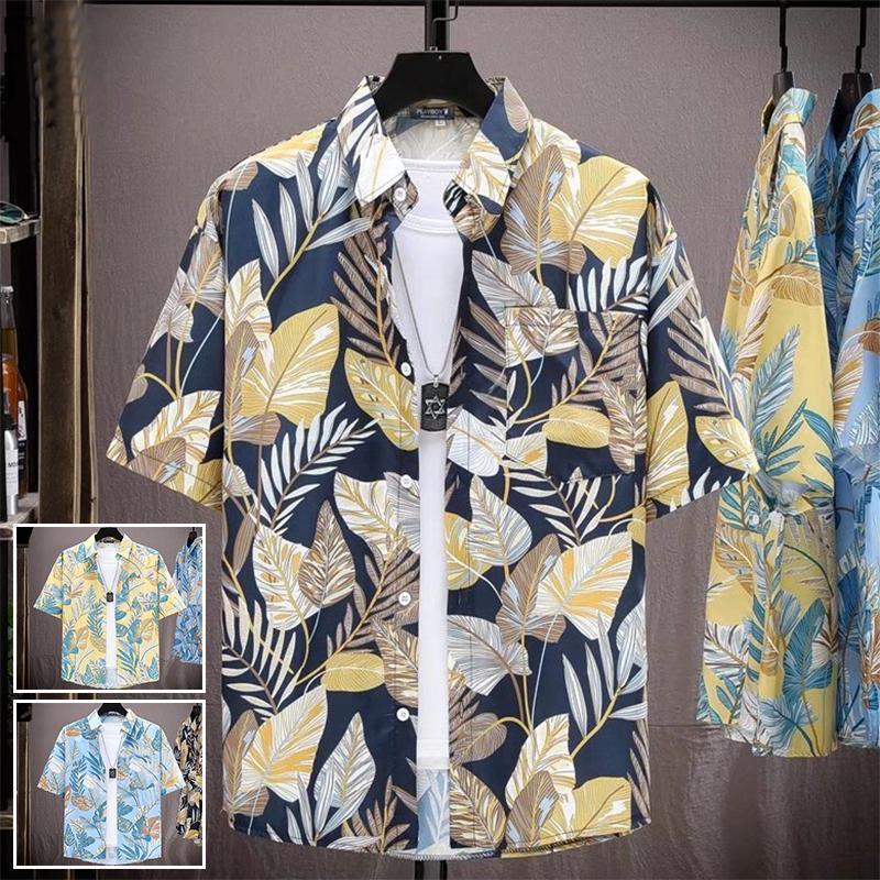 アロハシャツ メンズ ス 半袖シャツ 開襟シャツ オープンカラーシャツ カジュアルシャツ かりゆしウェア 花柄 リゾート 父の日 | ブランド登録なし
