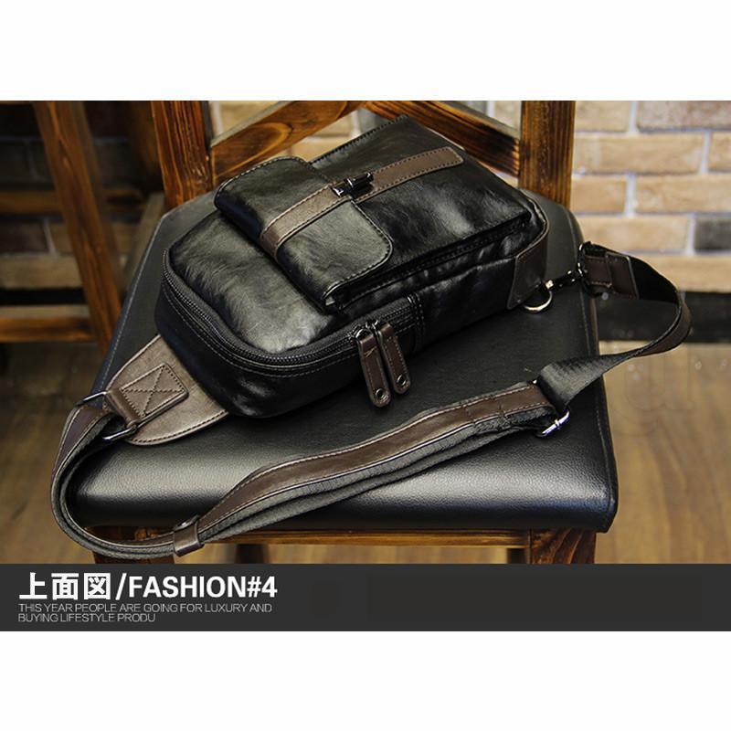ボディバッグ メンズ ショルダーバッグ カバン ワンショルダー PU革 鞄 斜めがけ 肩掛け 軽量 紳士用 通勤 通学 出張 ビジネス アウトドア | ブランド登録なし | 11