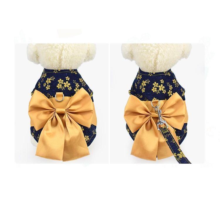 ハーネス リーシュ セット 服型 胴輪 リード 犬用品 猫用品 お散歩 お出掛け 和柄 着物風 マジック テープ ペット用品 ペットグッズ 個性的 お出かけ | ブランド登録なし | 12