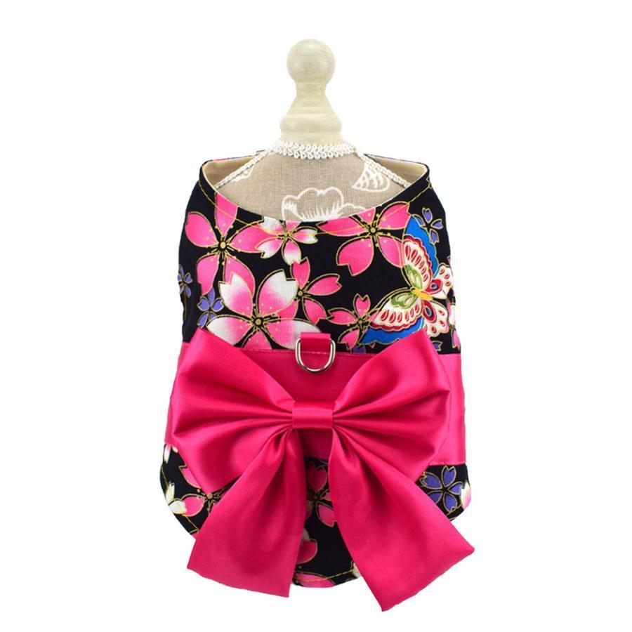 ハーネス リーシュ セット 服型 胴輪 リード 犬用品 猫用品 お散歩 お出掛け 和柄 着物風 マジック テープ ペット用品 ペットグッズ 個性的 お出かけ | ブランド登録なし | 05