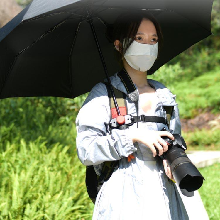 手ぶら 傘ホルダー ハンズフリー 傘ホルダー 撮影 両手 ハンズフリーアクセサリー 傘 雨の日 簡単装着 リュック トレッキング 日傘 傘立てクリップ | ブランド登録なし | 04