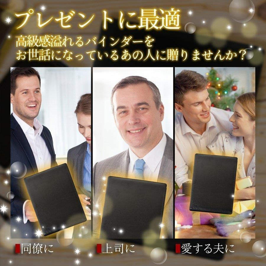 バインダー a4 クリップボード 革 クリップ ファイル 二つ折り 多機能 ペンホルダー ポケット付き ギフト 贈り物 ノート 調 | ブランド登録なし | 10