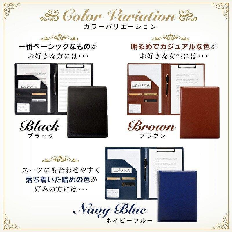 バインダー a4 クリップボード 革 クリップ ファイル 二つ折り 多機能 ペンホルダー ポケット付き ギフト 贈り物 ノート 調 | ブランド登録なし | 11