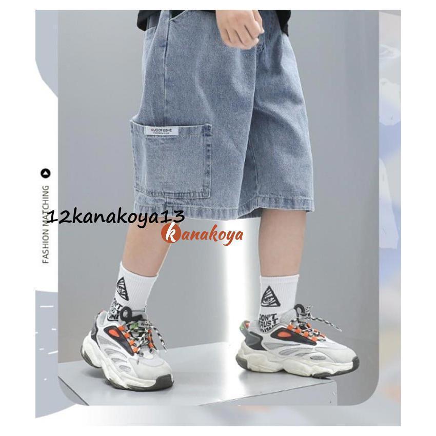 キッズ 中学生 ジーンズ 短パン ショートパンツ ハーフパンツ 半ズボン 子供服 Gパン 子ども ゆったり 男の子 ウエストゴム 韓国服 ジュニア | ブランド登録なし | 09