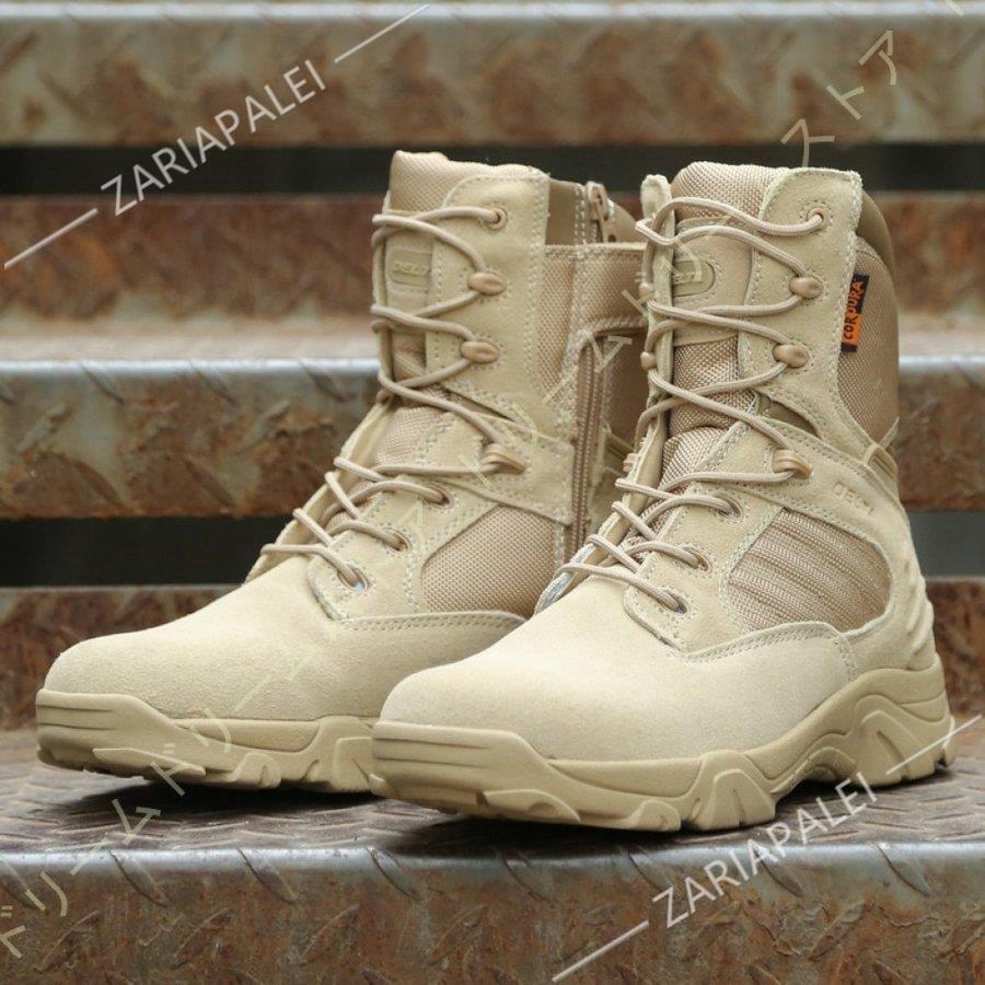ミリタリーブーツ タクティカルブーツ 登山靴 厚底 メンズ コンバットブーツ ショートブーツ サバゲー 軍靴 作業靴 トレッキングシューズ ジャングル | ブランド登録なし | 02