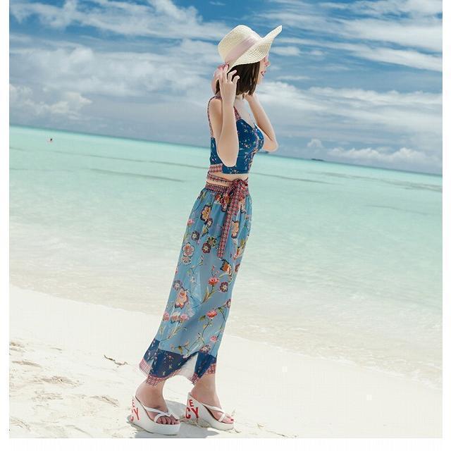 水着レディースタンキニ パレオ付き 短パン 体型カバー ママ水着 リゾート 海外旅行 ハワイ グアム 沖縄 10代 20代 30代 40代 50代 | ブランド登録なし | 02