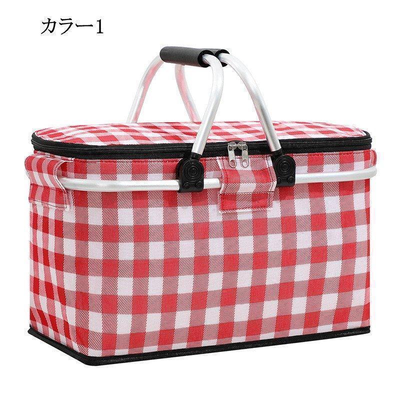 保冷バッグ保冷バスケットピクニック保冷保温レジカゴバッグエコバッグ大容量折りたたみクーラーバッグかごバッグ運動会レジャーアウトドア | ブランド登録なし | 01