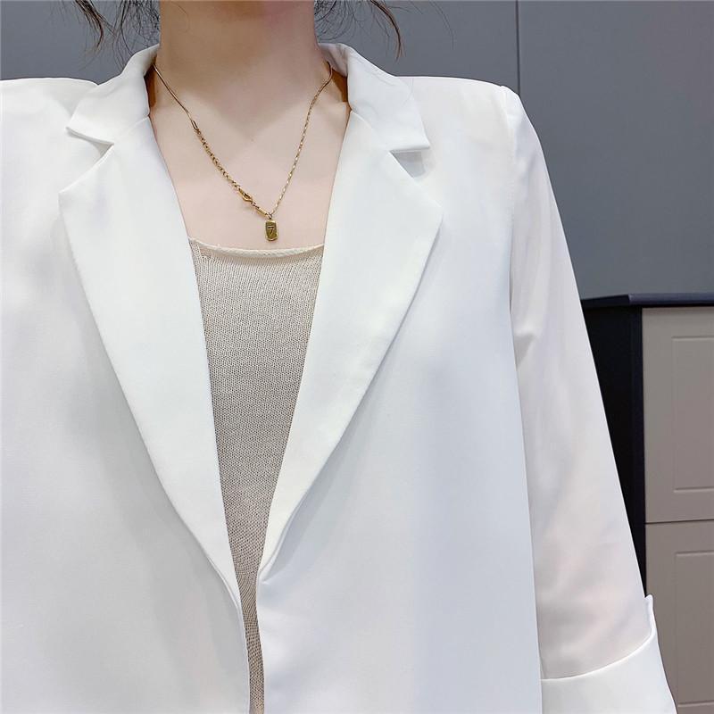 テーラードジャケット スーツジャケット レディース 七分袖 薄手 サマージャケット 一部 夏 カジュアルスーツ 通勤 涼しい 羽織り 春秋 きれいめ | ブランド登録なし | 10