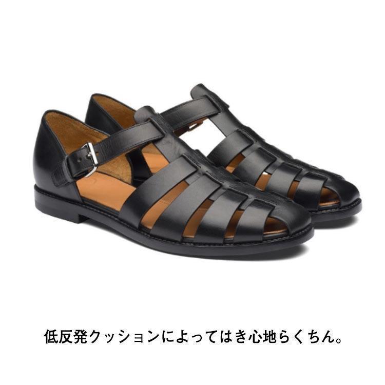 グルカサンダル メンズ サンダル メッシュサンダル レザーサンダル PU カメサンダル 幅広 ビジネスサンダル オフィスサンダル モード カジュアル | ブランド登録なし | 08