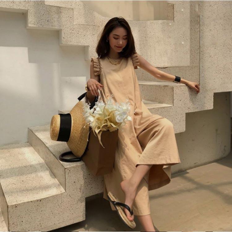 ラッシュガード オールインワン フリルショルダー レディース サロペットパンツ 二の腕カバー ロンパース ノースリーブ 春夏 体型カバー 可愛い ママ | ブランド登録なし | 03