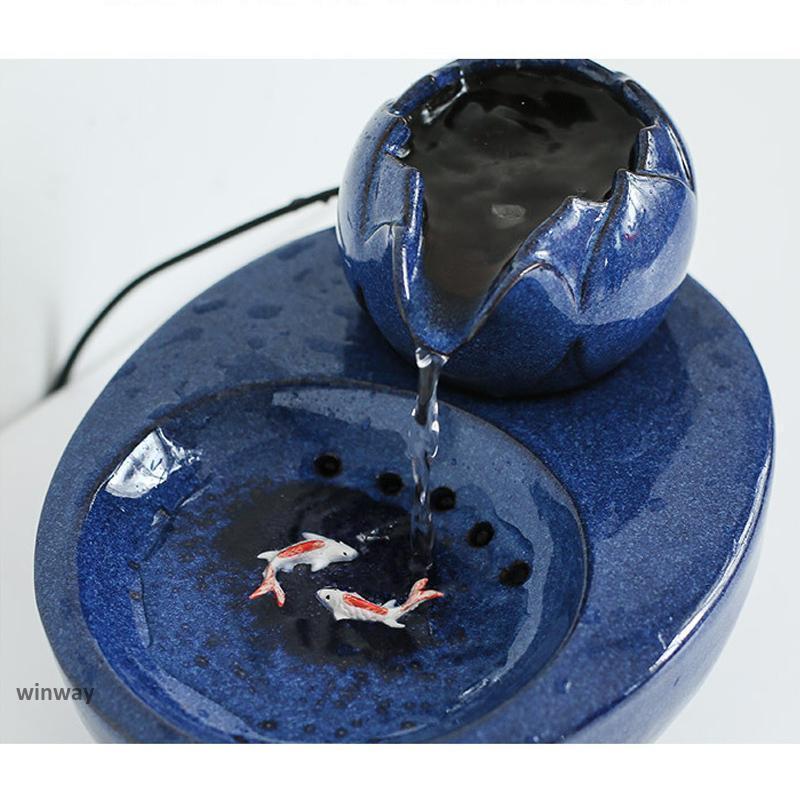 セラミックファウンテン　ブルー/ブラック (犬 猫 ペット用 自動循環 水飲み 給水器 濾過 清潔 給水器 給水機 流れる) | ブランド登録なし | 03