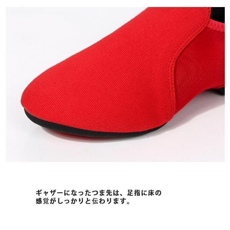 ジャズシューズ ジャズダンス シューズ 子供 大人 ジャズ シューズ ダンスシューズ ズック キャンバス 通気性 サイドゴア ゴム底 チアダンス チア | ブランド登録なし | 16