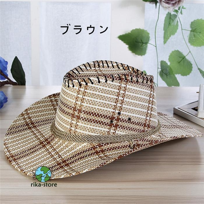 麦わら帽子 つば広 ストローハット メンズ UVカット 帽子 男性用 uv 農作業 ガーデニング 釣り 日よけ おしゃれ 紫外線 春 夏 麦藁帽子 | ブランド登録なし | 02