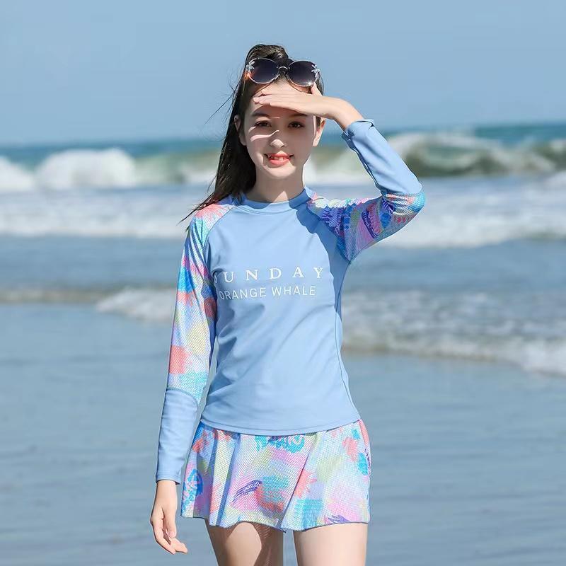 キッズ 水着 女の子 セパレート ジュニア 水着 女の子高校生 150 160 170 長袖 スカート アンダーパンツ付き 小学生 中学生 水着 | ブランド登録なし | 05